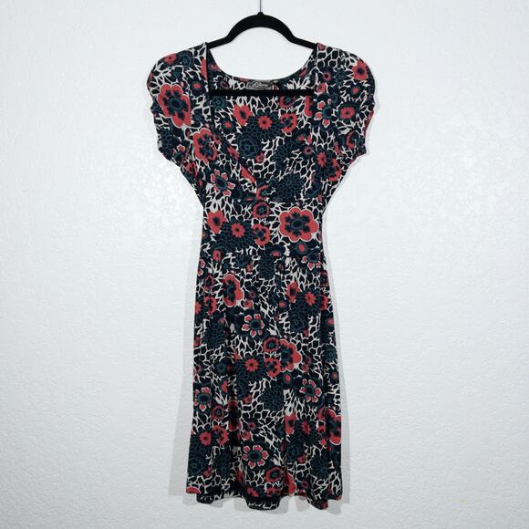 Y2K Guess Pink & Blue Floral Tie Waist‎ Dress Size Small - Picture 1 of 7